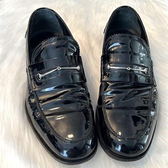 🎥GUCCI🎥Men’s Patent Leather Loafers🎥 Size 11.5 - Picture 10 of 12